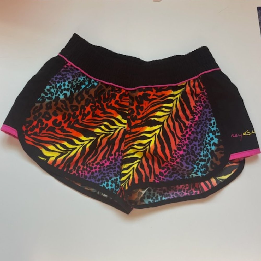 Vibrant Animal Print Swim Shorts Size XS